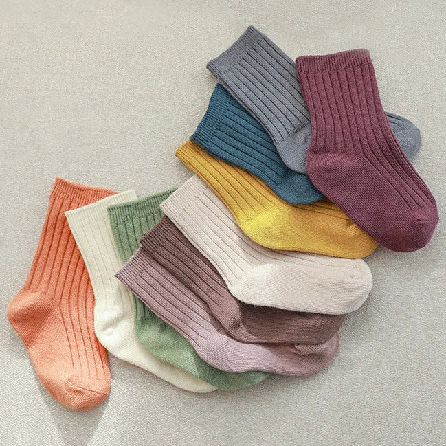Baby-Socken 0–5 Jahre – 5er-Set – Baumwolle – Weiche Kinder-Socken für Jungen & Mädchen