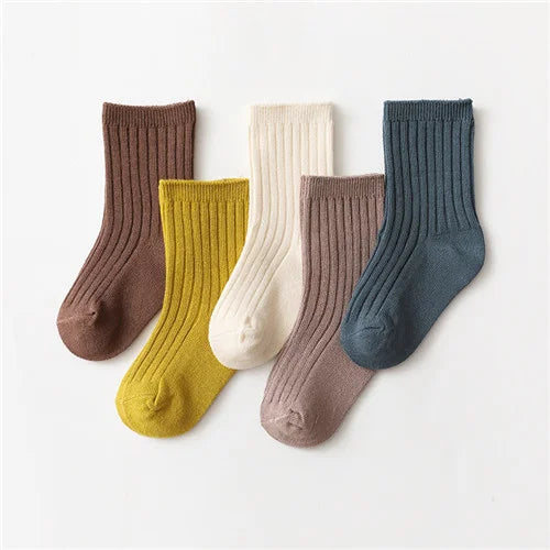 Baby-Socken 0–5 Jahre – 5er-Set – Baumwolle – Weiche Kinder-Socken für Jungen & Mädchen