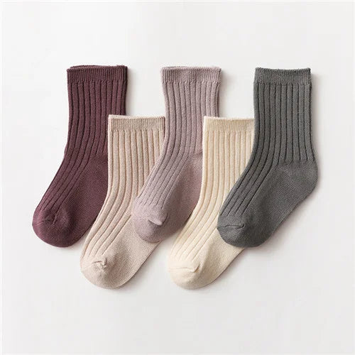 Baby-Socken 0–5 Jahre – 5er-Set – Baumwolle – Weiche Kinder-Socken für Jungen & Mädchen
