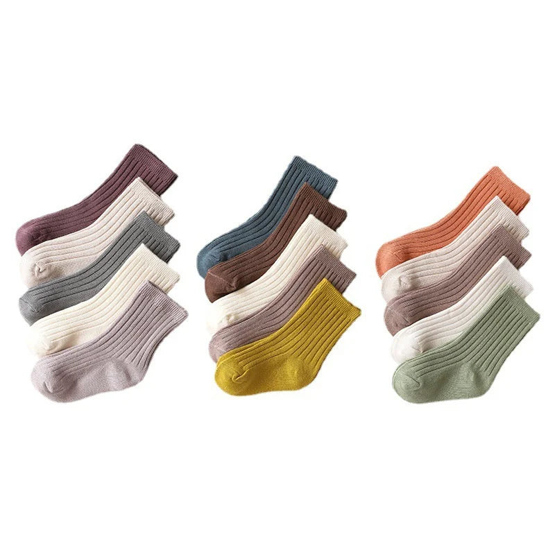 Baby-Socken 0–5 Jahre – 5er-Set – Baumwolle – Weiche Kinder-Socken für Jungen & Mädchen