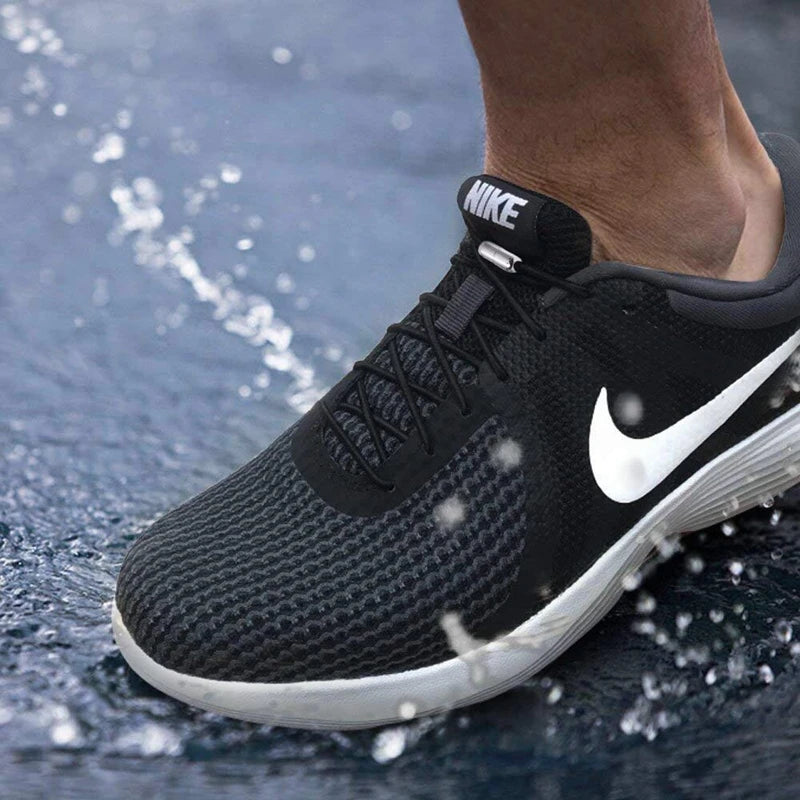 1 Paar Runde Elastische Schnürsenkel Ohne Binden – Sneaker Schnürsenkel mit Verschluss Einheitsgröße für Kinder und Erwachsene