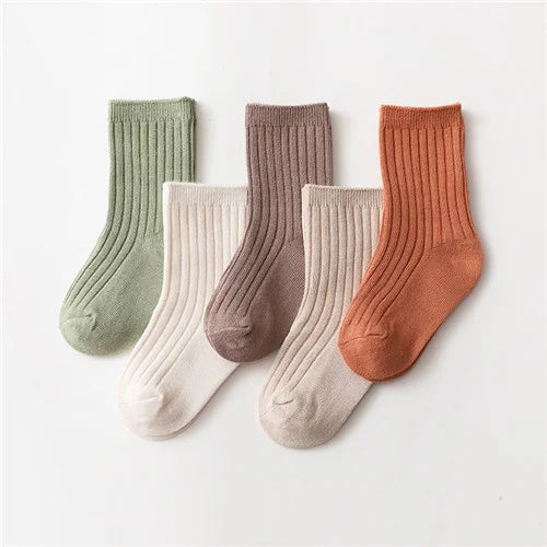 Baby-Socken 0–5 Jahre – 5er-Set – Baumwolle – Weiche Kinder-Socken für Jungen & Mädchen