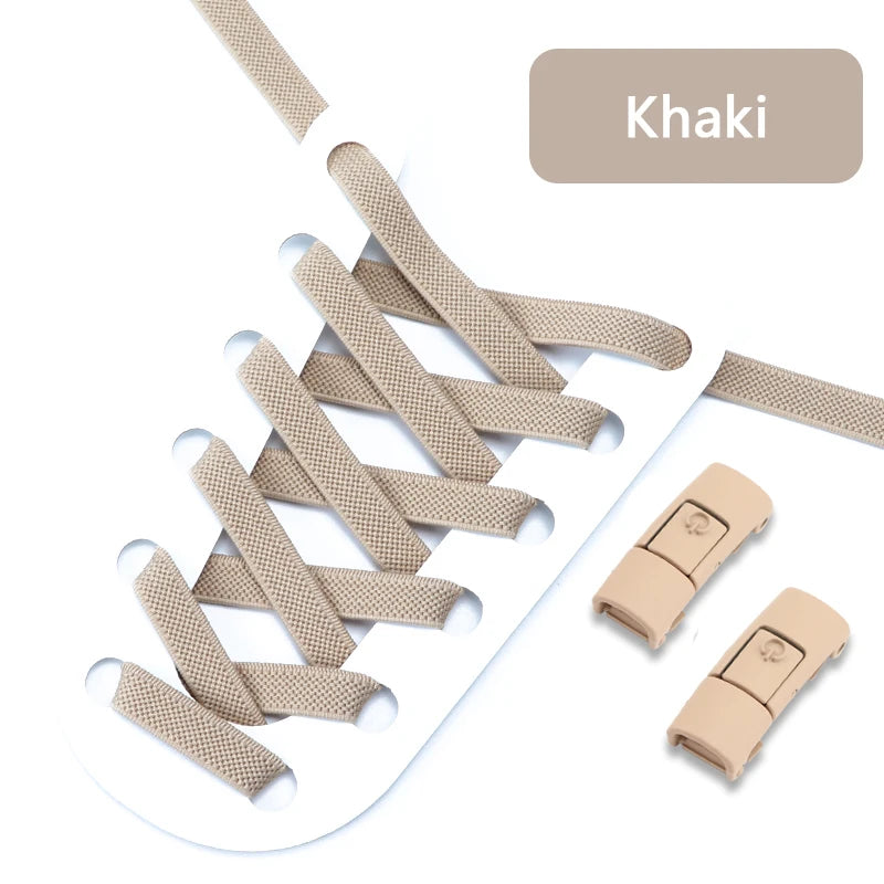 Bunte Elastische Schnürsenkel Ohne Binden mit Press Lock – Sneaker Schnürsenkel Einheitsgröße für Kinder und Erwachsene