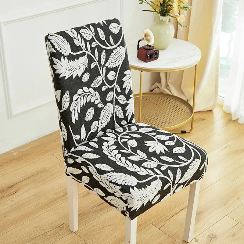 Jacquard Stretch-Stuhlbezug – Waschbarer Esszimmerstuhl-Schutz