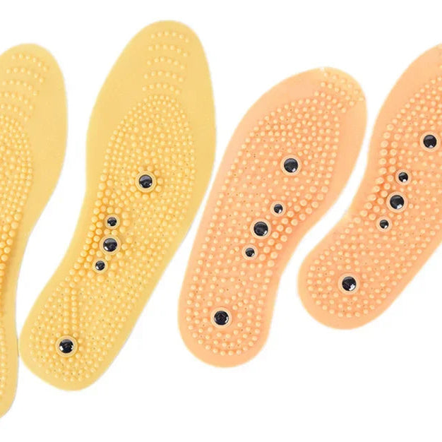 PVC Magnet Therapie Einlegesohlen – Komfort Massage Sohlen für Damen und Herren