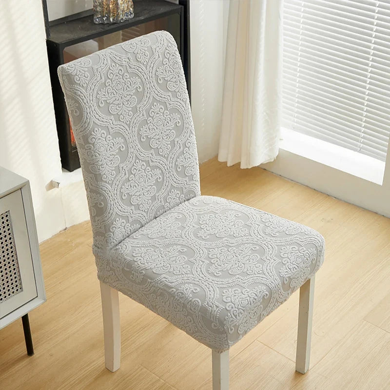 Jacquard Stretch-Stuhlbezug – Waschbarer Esszimmerstuhl-Schutz