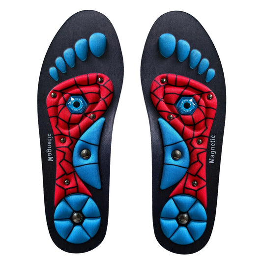 Plantar Akupressur Massage Einlegesohlen – Magnet Therapie mit Fußgewölbe Unterstützung