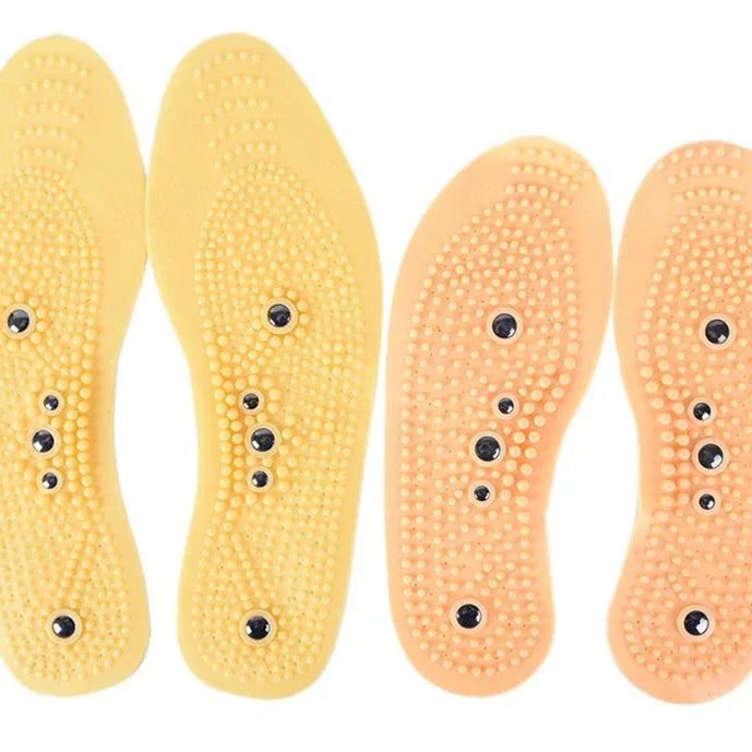 PVC Magnet Therapie Einlegesohlen – Komfort Massage Sohlen für Damen und Herren