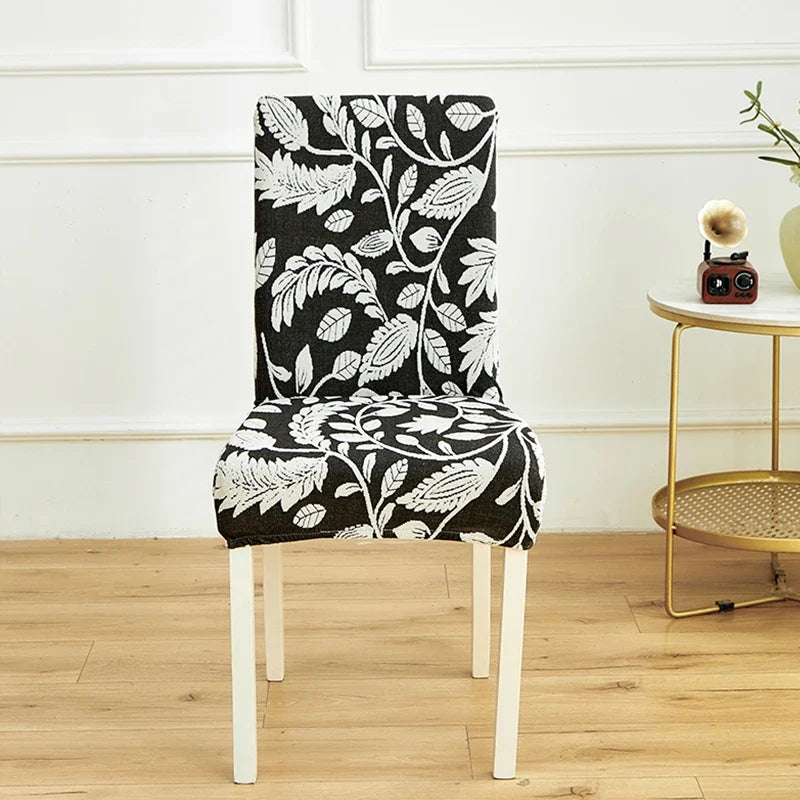 Jacquard Stretch-Stuhlbezug – Waschbarer Esszimmerstuhl-Schutz