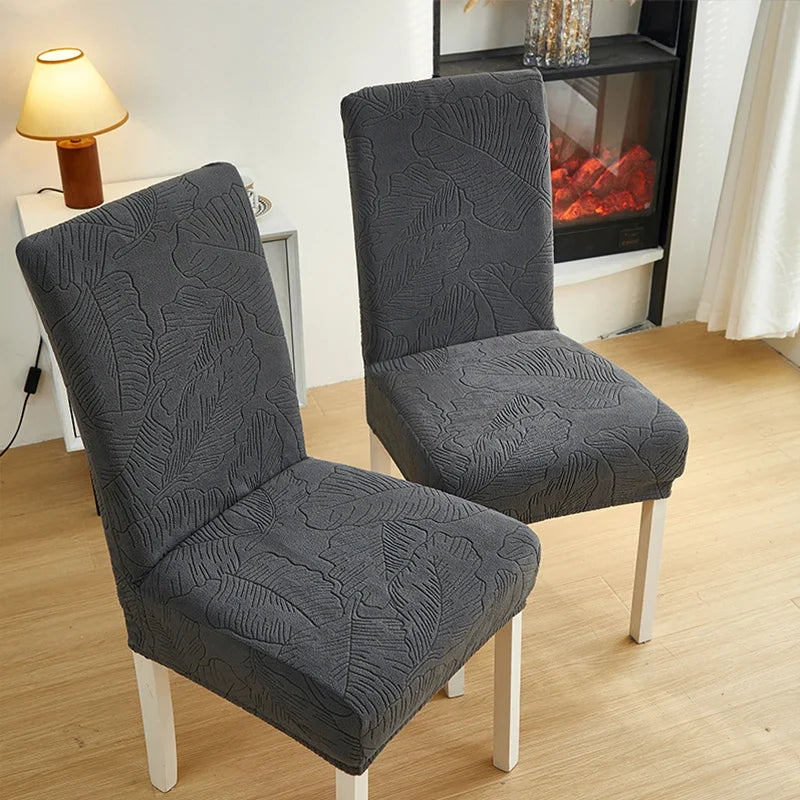 Jacquard Stretch-Stuhlbezug – Waschbarer Esszimmerstuhl-Schutz