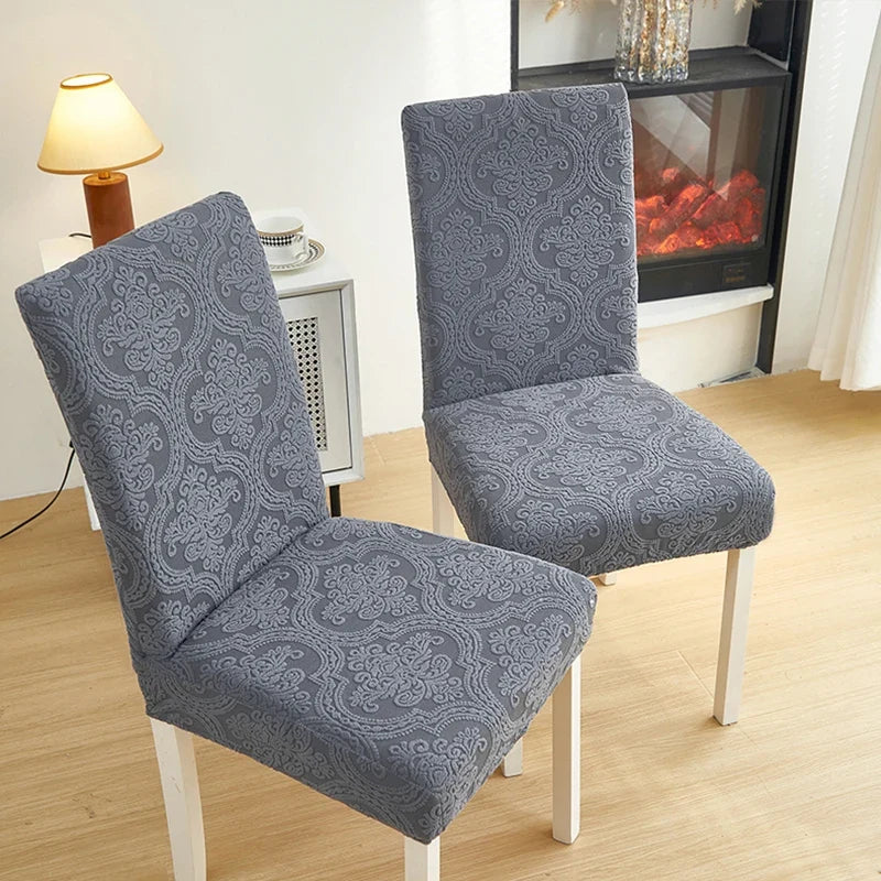 Jacquard Stretch-Stuhlbezug – Waschbarer Esszimmerstuhl-Schutz