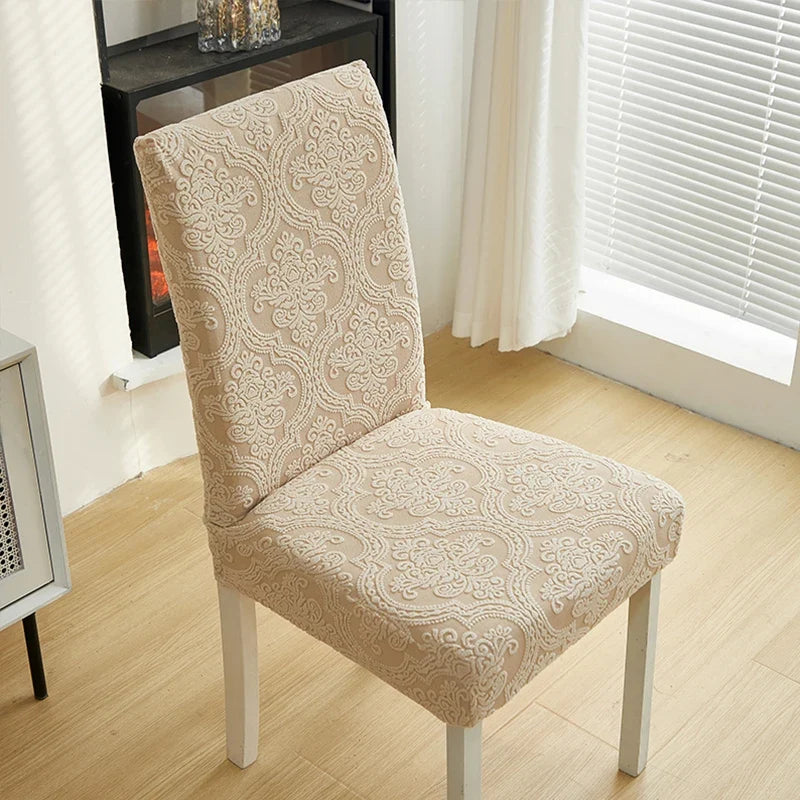 Jacquard Stretch-Stuhlbezug – Waschbarer Esszimmerstuhl-Schutz