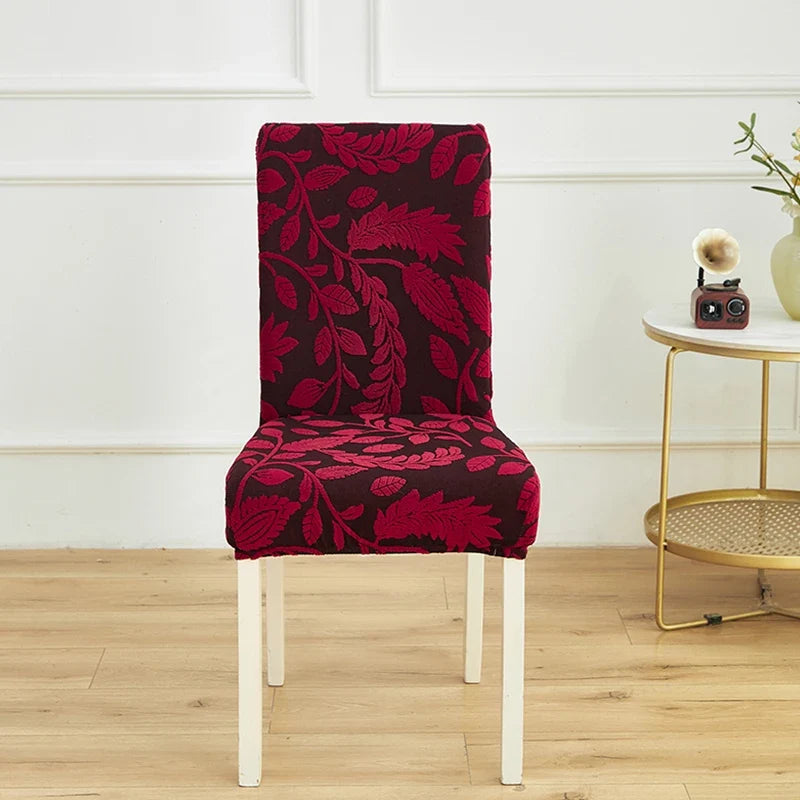 Jacquard Stretch-Stuhlbezug – Waschbarer Esszimmerstuhl-Schutz