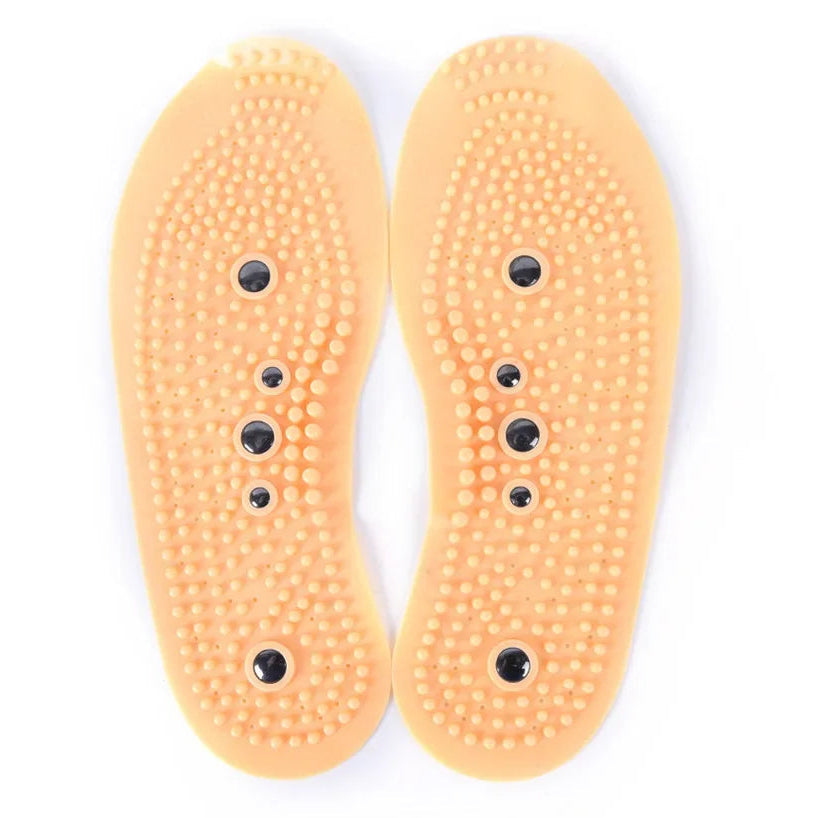 PVC Magnet Therapie Einlegesohlen – Komfort Massage Sohlen für Damen und Herren