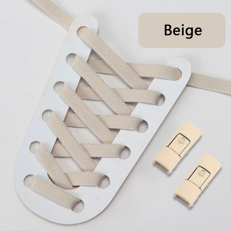 Bunte Elastische Schnürsenkel Ohne Binden mit Press Lock – Sneaker Schnürsenkel Einheitsgröße für Kinder und Erwachsene