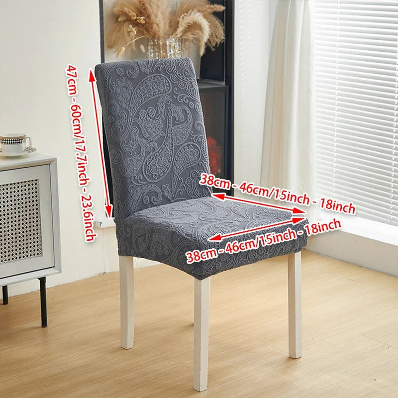 Jacquard Stretch-Stuhlbezug – Waschbarer Esszimmerstuhl-Schutz