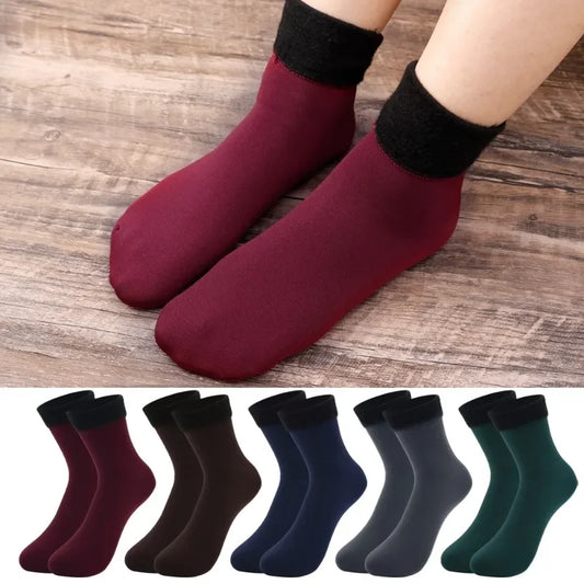 Damen Wintersocken 3 Paar – Warm gefütterte Thermosocken mit weichem Komfortbund