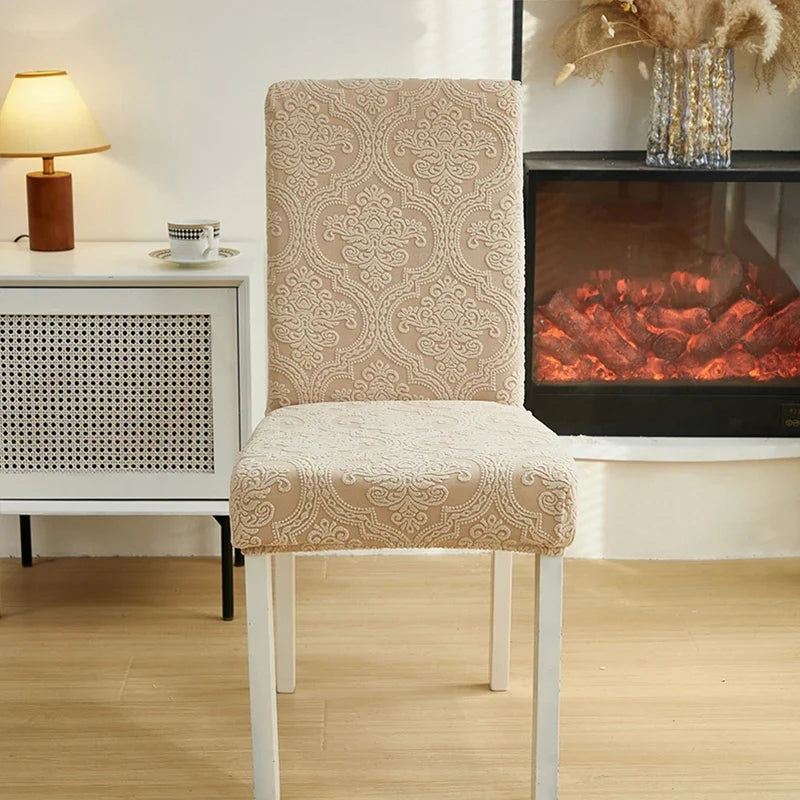 Jacquard Stretch-Stuhlbezug – Waschbarer Esszimmerstuhl-Schutz