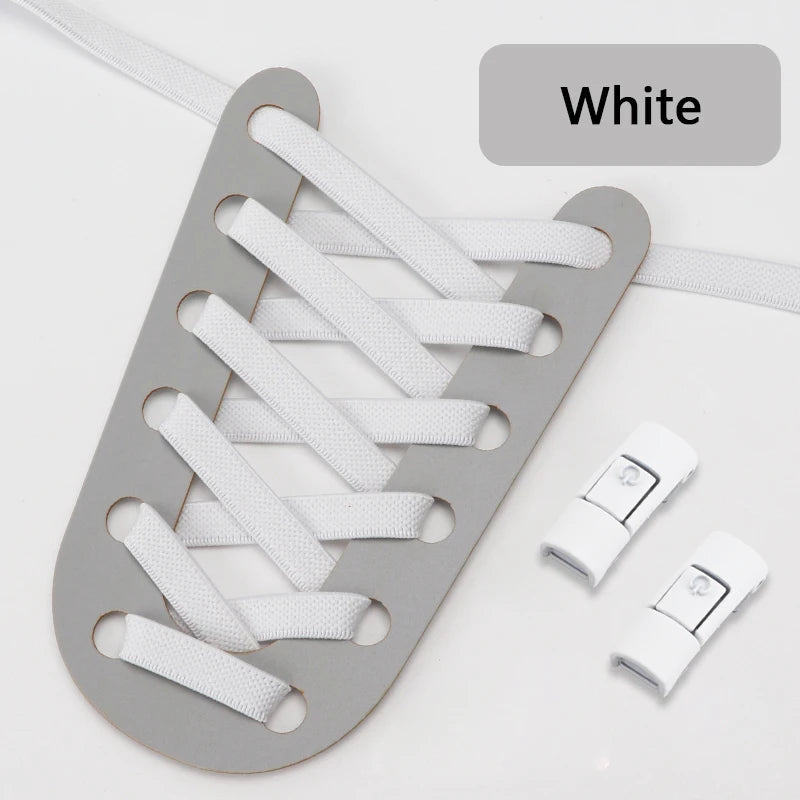 Bunte Elastische Schnürsenkel Ohne Binden mit Press Lock – Sneaker Schnürsenkel Einheitsgröße für Kinder und Erwachsene