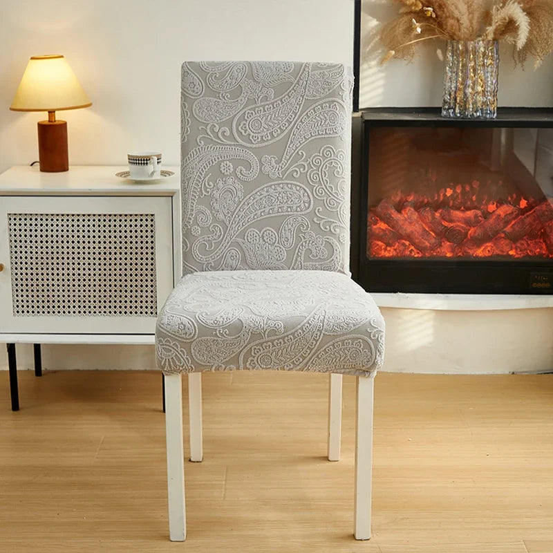 Jacquard Stretch-Stuhlbezug – Waschbarer Esszimmerstuhl-Schutz