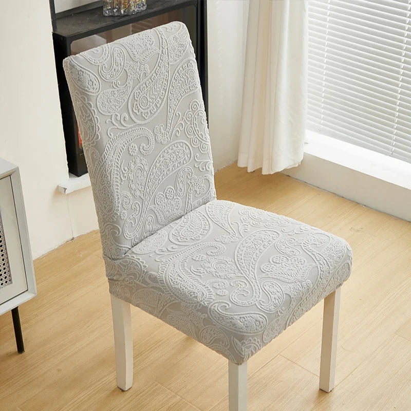 Jacquard Stretch-Stuhlbezug – Waschbarer Esszimmerstuhl-Schutz