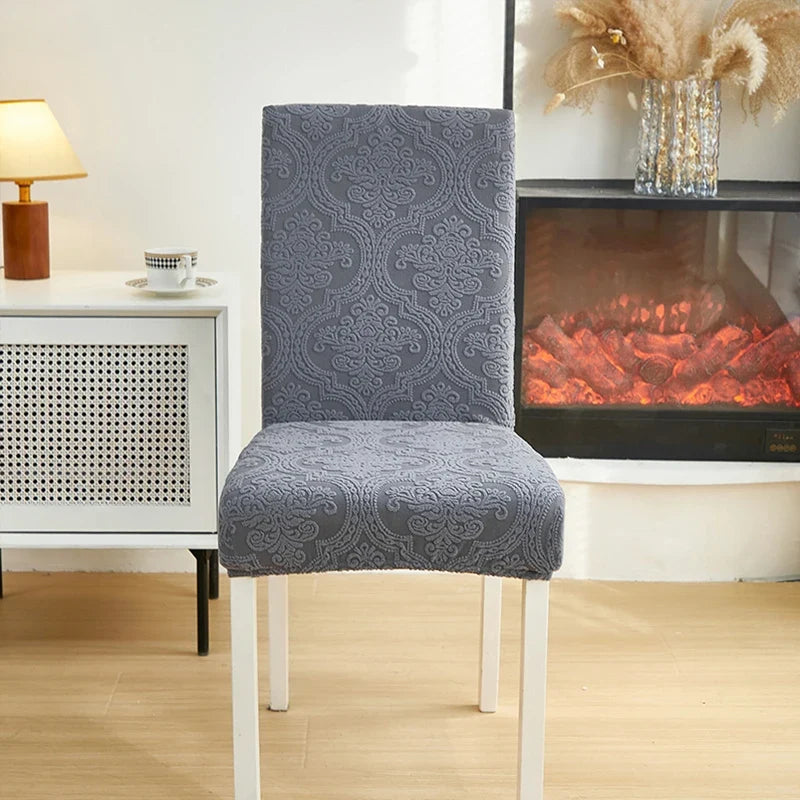 Jacquard Stretch-Stuhlbezug – Waschbarer Esszimmerstuhl-Schutz