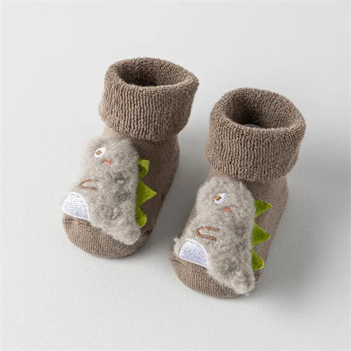Baby Winter Bodensocken für Jungen & Mädchen (0–3 Jahre) – Baumwolle Rutschfeste Warme Dicke Cartoon Kleinkinder Socken
