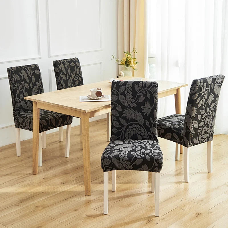 Jacquard Stretch-Stuhlbezug – Waschbarer Esszimmerstuhl-Schutz
