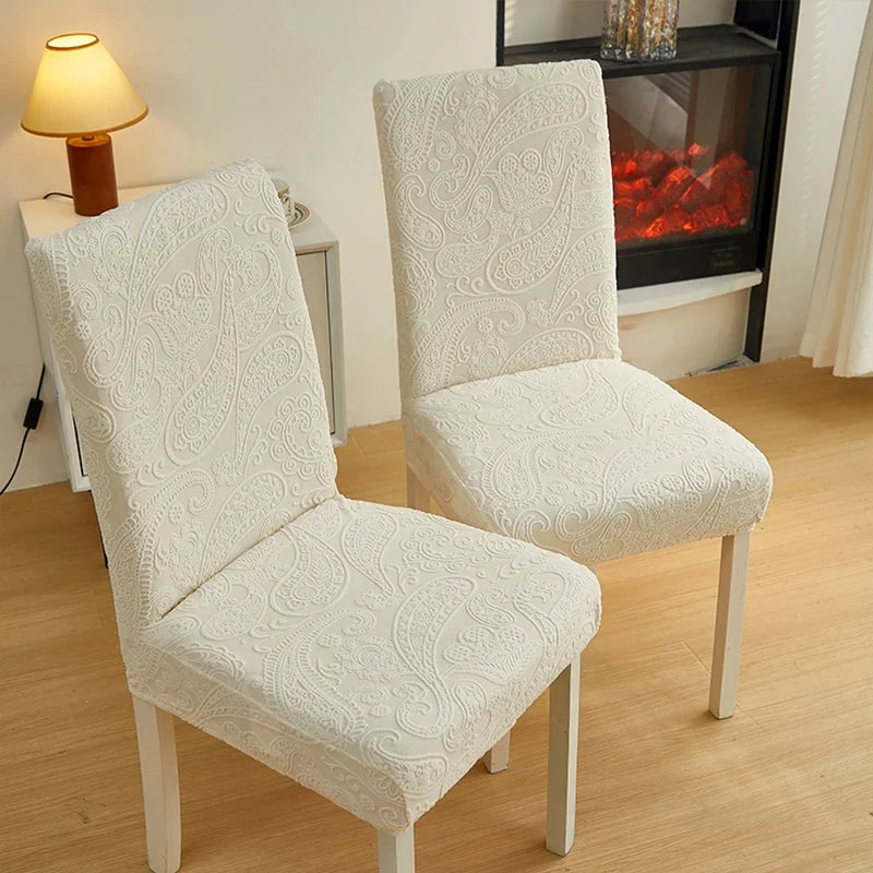 Jacquard Stretch-Stuhlbezug – Waschbarer Esszimmerstuhl-Schutz