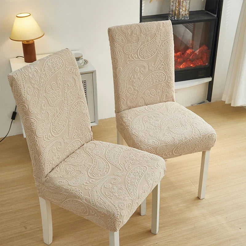 Jacquard Stretch-Stuhlbezug – Waschbarer Esszimmerstuhl-Schutz