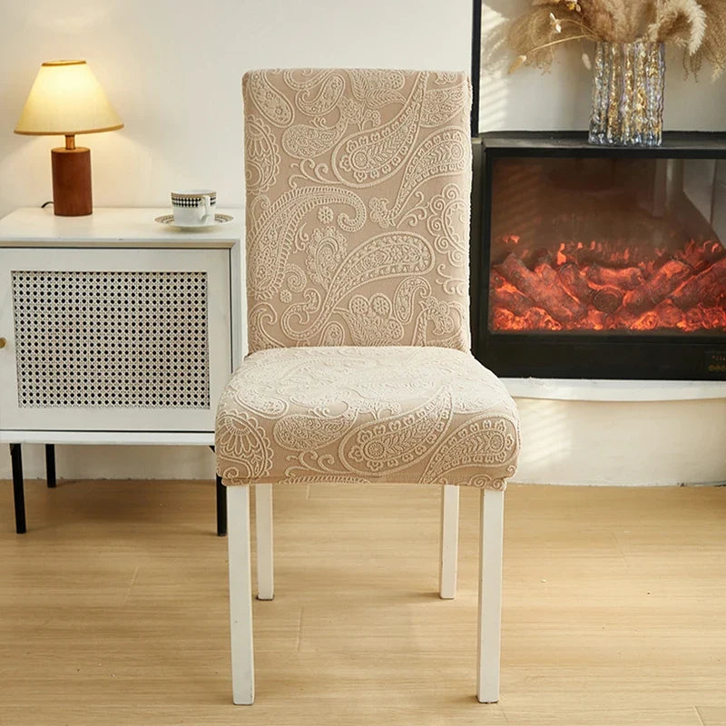 Jacquard Stretch-Stuhlbezug – Waschbarer Esszimmerstuhl-Schutz