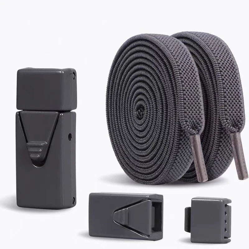 Elastische Schnürsenkel Ohne Binden – Press Lock Flache Sneaker Schnürsenkel für Kinder und Erwachsene