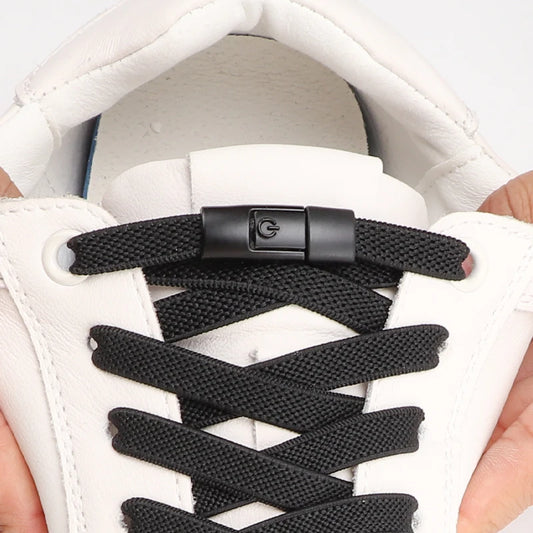Bunte Elastische Schnürsenkel Ohne Binden mit Press Lock – Sneaker Schnürsenkel Einheitsgröße für Kinder und Erwachsene
