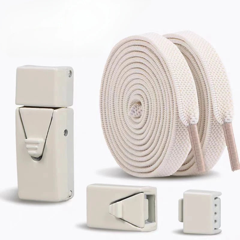 Elastische Schnürsenkel Ohne Binden – Press Lock Flache Sneaker Schnürsenkel für Kinder und Erwachsene