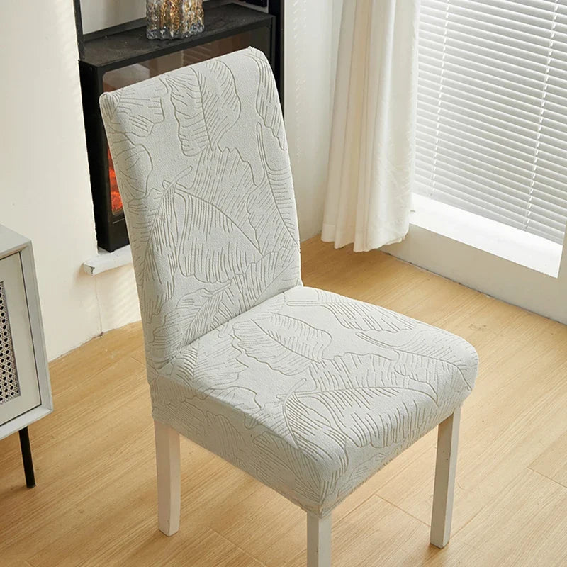 Jacquard Stretch-Stuhlbezug – Waschbarer Esszimmerstuhl-Schutz